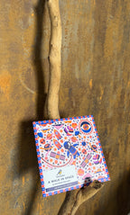 Colorful book titled 'A Walk in Space' on a textured brown background