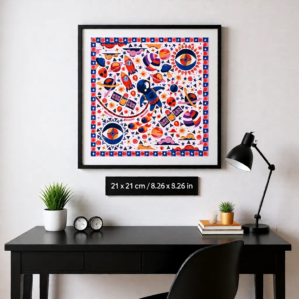 How to create a canvas painting with space-themed DIY sticker art - perfect DIY gifts for adults