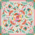 Canvas wall art of colorful garden birds - DIY sticker art and canvas art supplies