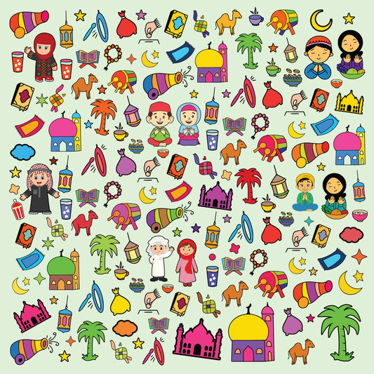 Paint by Number for Kids "Little Noor Art" – Mindful Islamic Art Kit for Ramadan