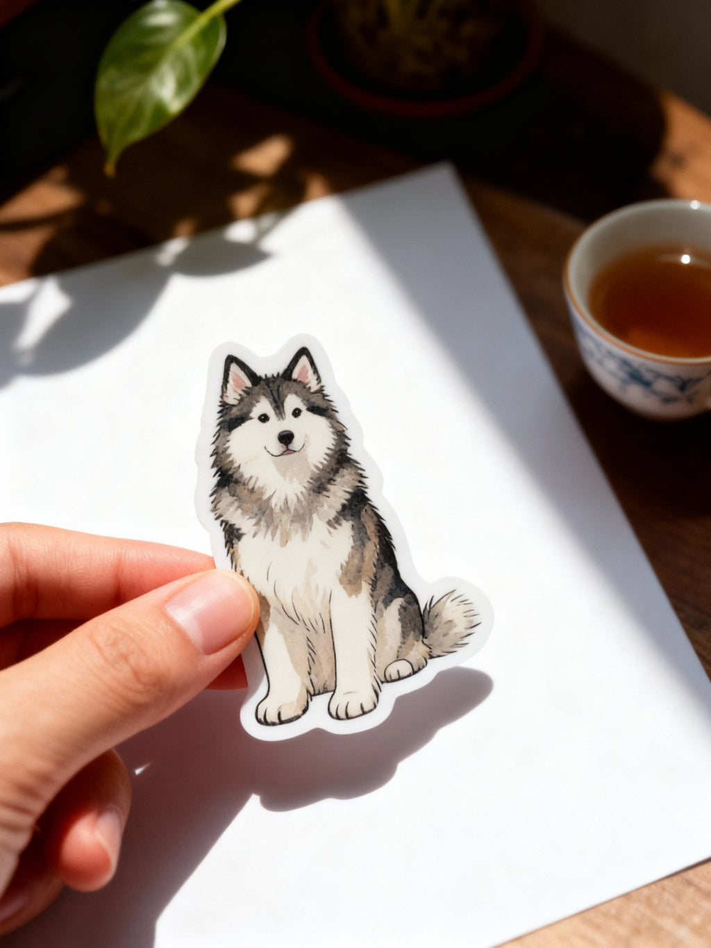 Hand-drawn dog sticker sheet featuring different dog breeds and cute designs