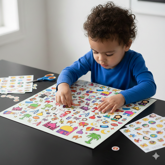 Paint by Number for Kids "Little Noor Art" – Mindful Islamic Art Kit for Ramadan